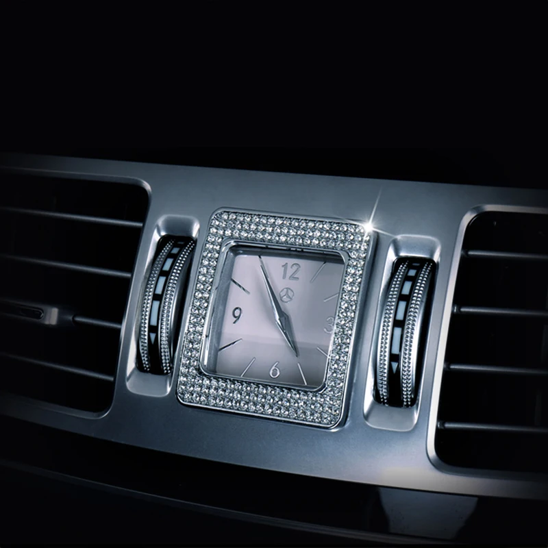 

Silver Gold Diamond Style Center Clock Frame Cover Trim For Benz E Class W212 14-16 & CLS Class C218 12-15 & S Class W221 10-12