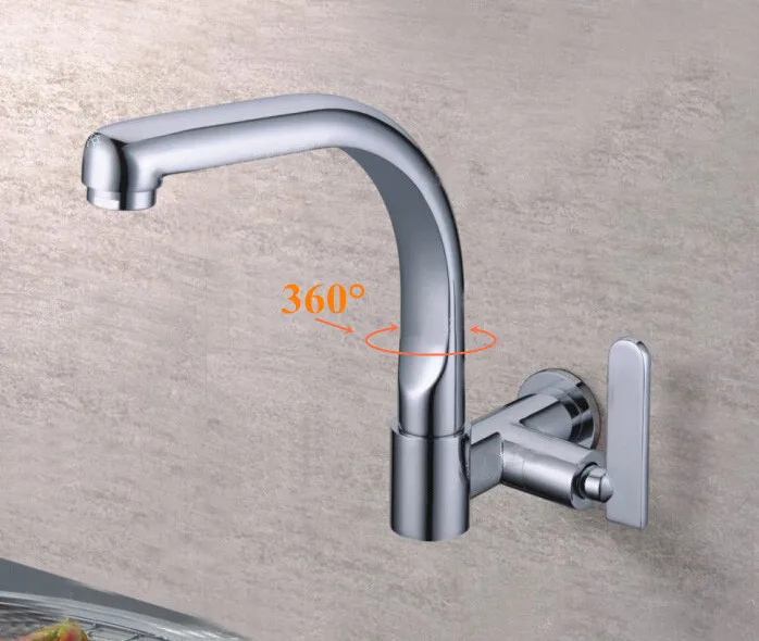 Free shipping 360 Rotating Spout Single Cold water tap Bathroom Basin Kitchen Sink Faucet cold tap