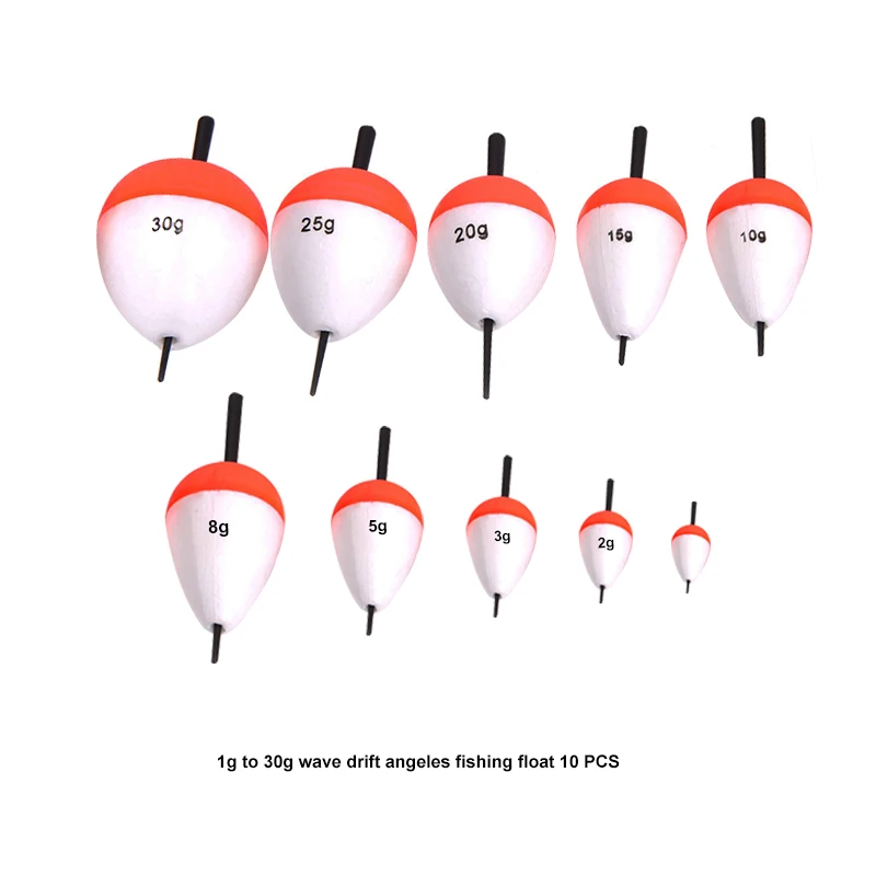 

10pcs/lot EPS Fishing Floats Set 1-30g High quality Sea Fish Float with Sticks Pesca Fishing Tackle Accessory