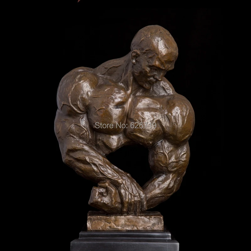 ATLIE BRONZES Nouveau Art Bronzes Antique Statue Abstract Muscle Man