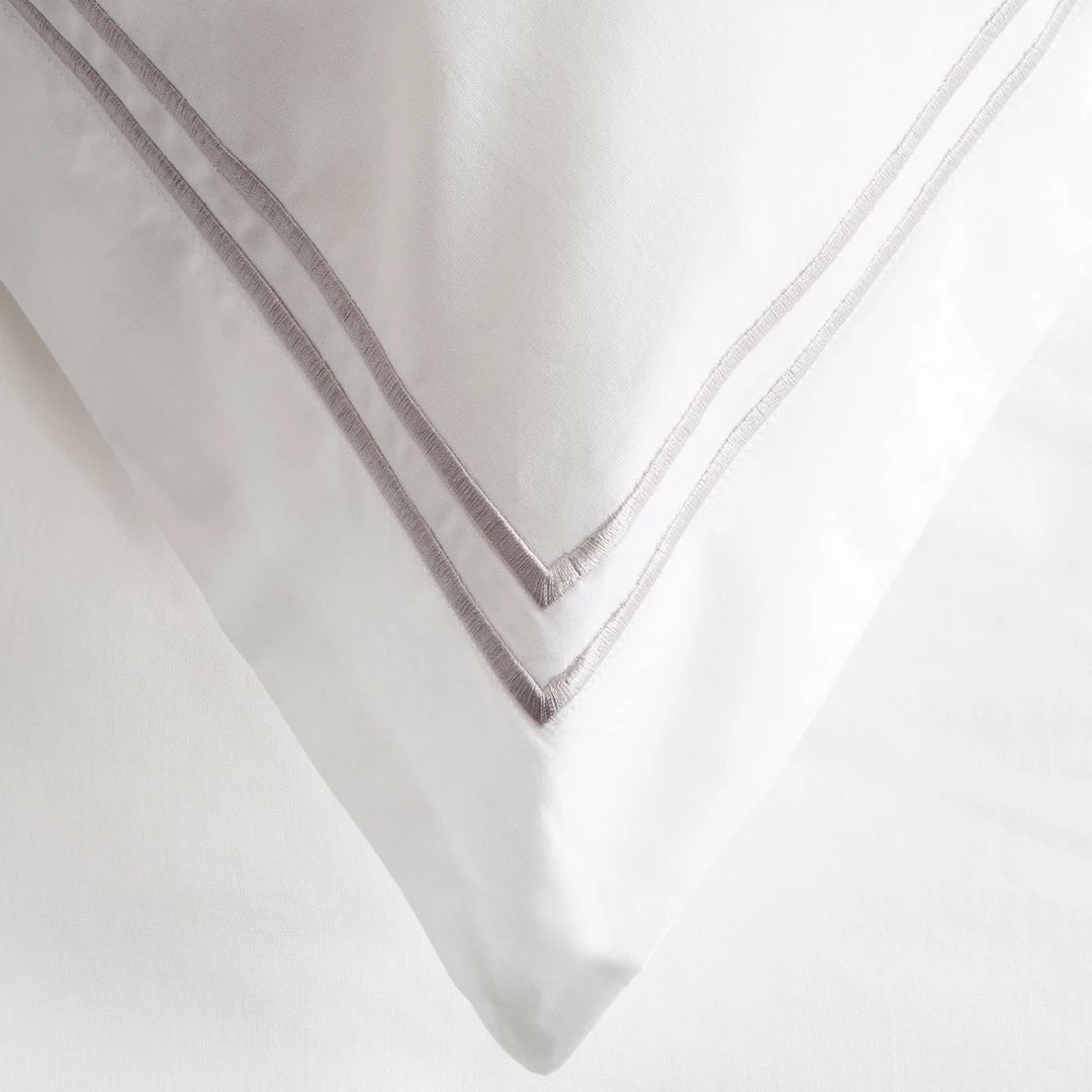 Hotel Luxury 100% Cotton Percale 3 Piece Duvet Set with Satin Stitching (4)