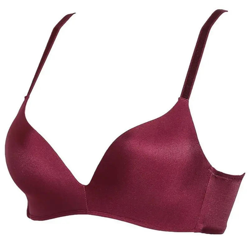 Sexy Lingerie Women Bra Plus Size Underwear 3/4 Cups Push Up Bra Wire Free Black Nude Wine Red One Piece Seamless Bra