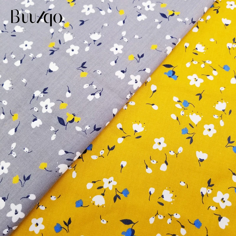 Buulqo хлопчатобумажная саржевая ткань с цветочным принтом для детей, Лоскутная Ткань для шитья своими руками, материал для детей и малышей