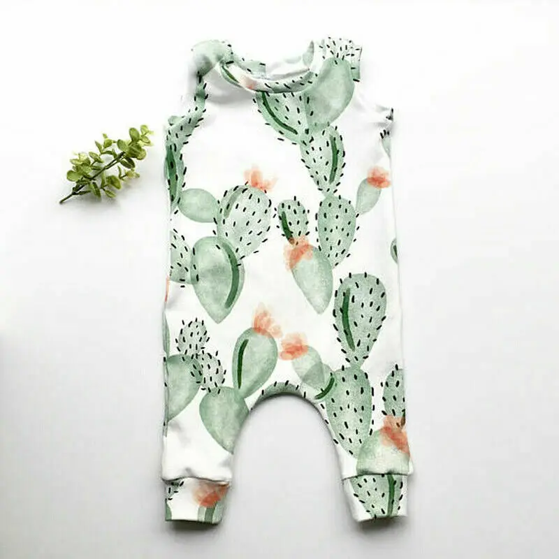 Summer Newborn Infant Baby Romper Cactus Toddler Baby Boy Girl Kids Romper Clothing Jumpsuit Clothes Outfit