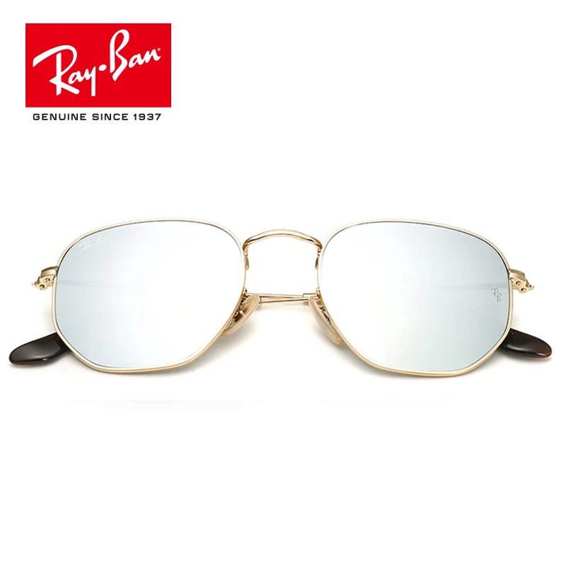 RayBan оригинальный Авиатор шестиугольный Плоские линзы солнцезащитные очки для