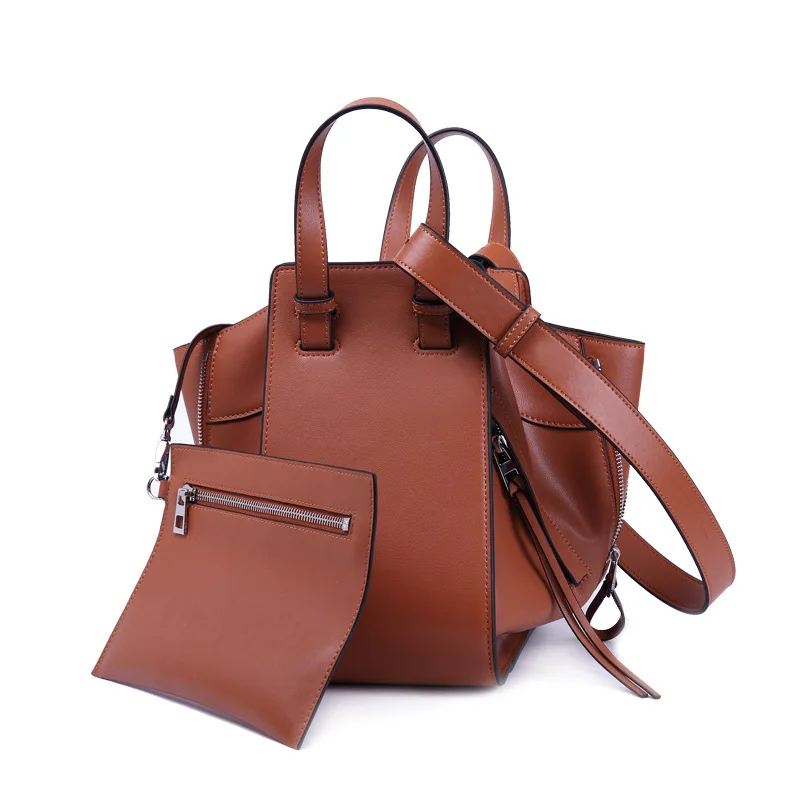 2018 Women Handbags Hammock Genuine Leather Bags Famous Design Large 2018 Women Handbags Hammock Genuine Leather Bags Famous Design Large Tote Designer Purse Shoulder Messenger