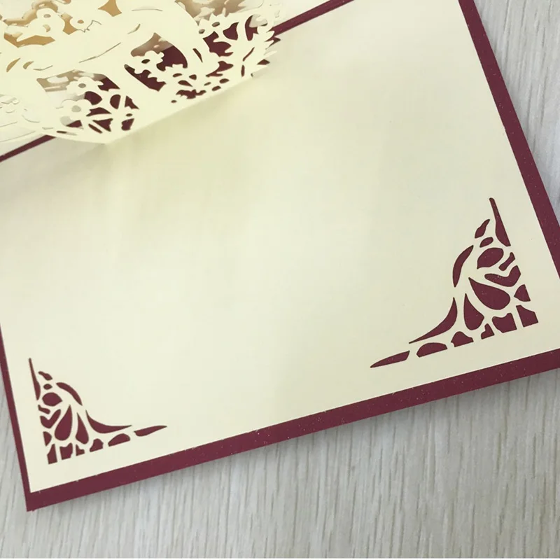  1pcs Angle Kiss Pop Up 3D Greeting Cards With Envelope Post Card Invitation Handmade Anniversary So - 32805154722