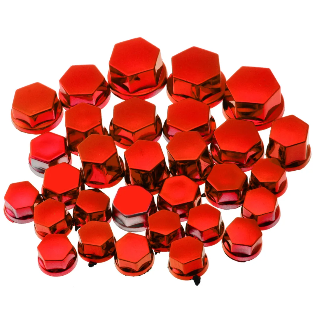 For Yamaha For Kawasaki 30pcs/set Motorcycle Screw Nut Bolt Cap Cover 7Colors Moto Decorative Parts Mayitr
