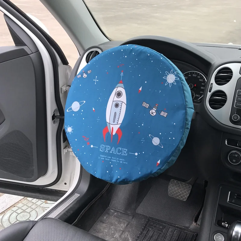 

38CM Steering Covers NEW Anti Hot Heat Protection Car Sunscreen Auto Part Steering Wheel Cover Sun Shade Heat