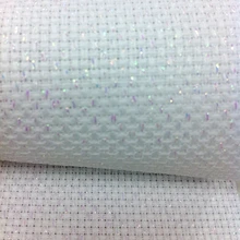 Высокое качество Сияющий белый 11CT 11ST 14ST 14CT вышивка крестиком Холст Ткань белый блеск блестящий, 100 см x 150 см или любой размер