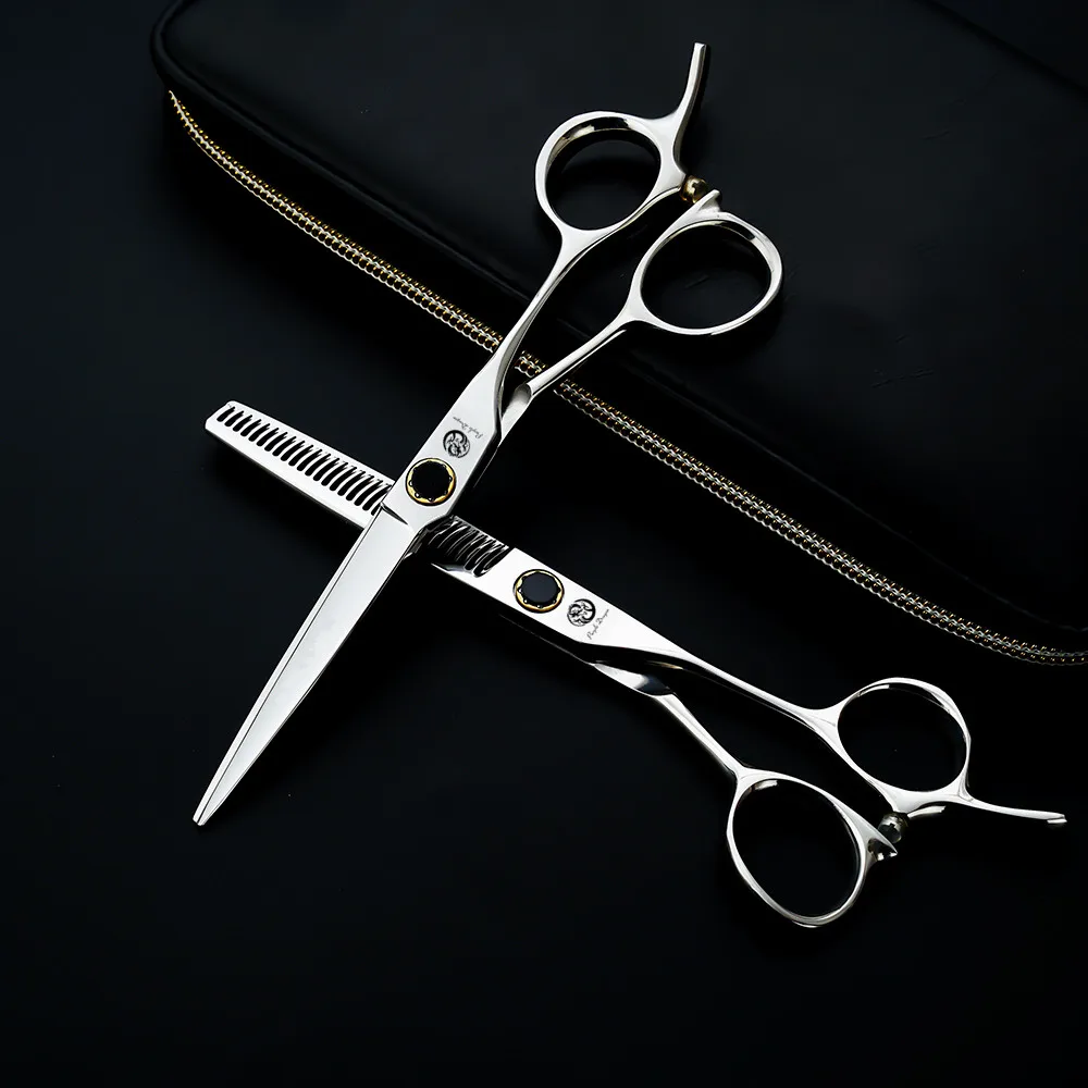 Purple Dragon Brand Black Bearings 6 inch Professional Hairdressing