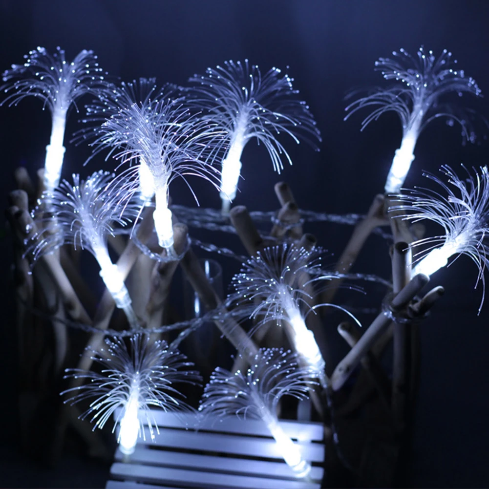 

Living Room Wedding Children Flower Shape Gift Atmosphere Party String Light Romantic Crystal Optic Fiber Holiday Night Led