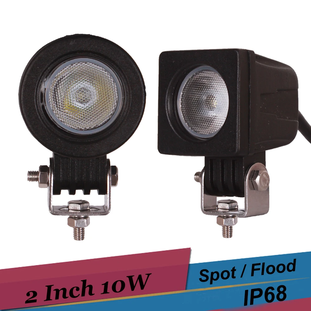 10W 2 Inch led Work Light Car Reverse Light Spotlight for Jeep 4x4 Off road Pickup
