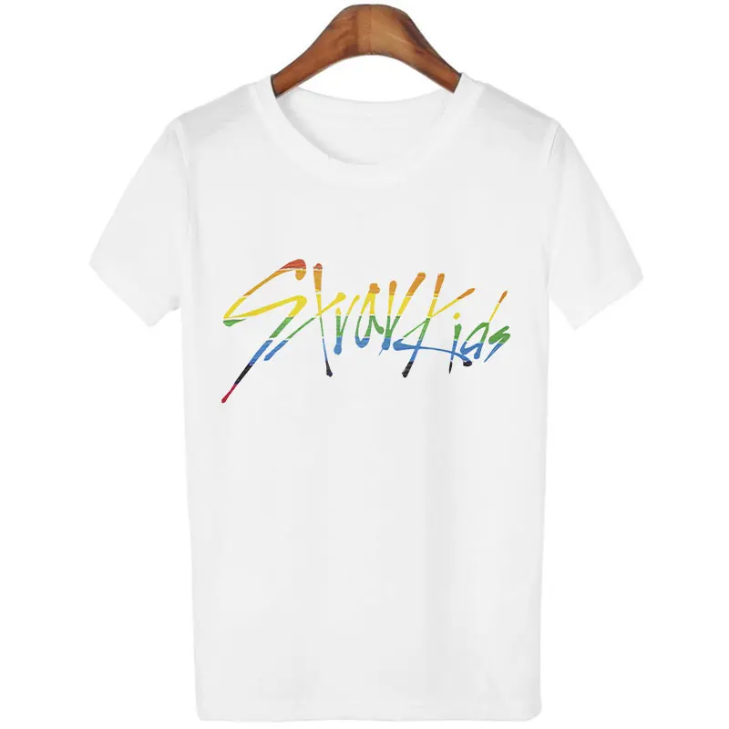 

Stray Kids Kpop Harajuku Fashion T-shirt Women Short Sleeve Casual Loose Clothes Straykids Letter Printed T Shirt Tops For Women