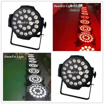 

6pieces Led Par Can Light DMX Lighting Stage Spotlight indoor led par 64 dmx led rgbwa uv 6in1 par light 24x18