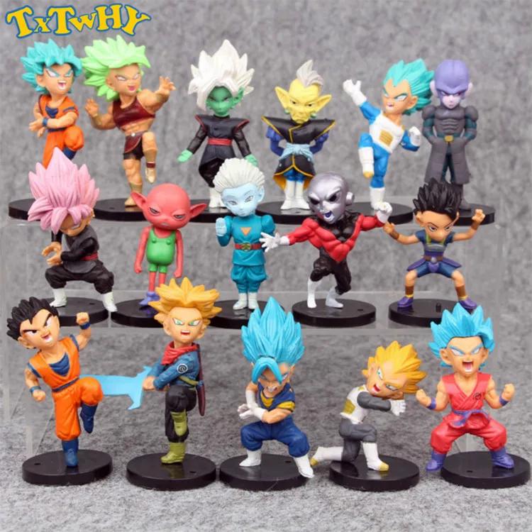 8 см поп Dragon Ball Z шорты «Вегета» 16 шт./компл. сын Гоку Гохан Cell Frieza ПВХ Фигурки драматический стенд модель игрушечные лошадки куклы