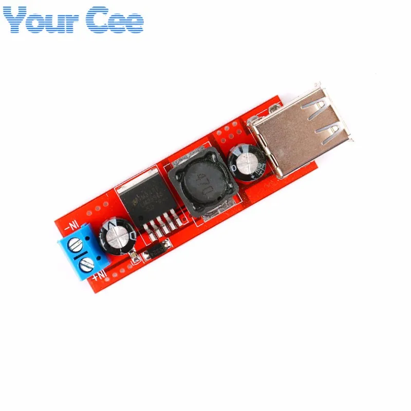 Dual USB Output 9V12V24V36V Car Charger Switch 5V DC-DC Power Supply Module 3A Buck Regulator (2)
