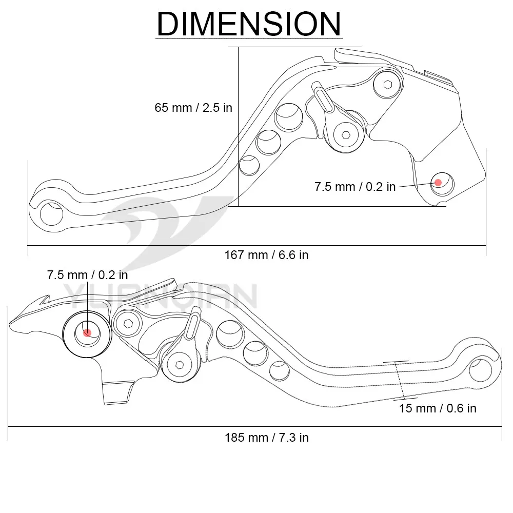 Alta calidad accesorios de la motocicleta CNC moto palancas de embrague de freno para KTM Duque 125, 200/390/RC 125 de 200 a 390 2014, 2015 Alta calidad accesorios de la motocicleta CNC moto palancas de embrague de freno para KTM Duque 125, 200/390/RC 125 de 200 a 390 2014, 2015