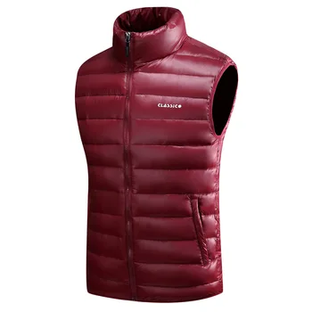 

Men's Down Vests 4 Color Winter Jackets Waistcoat Men Fashion Sleeveless Solid Zipper Coat Overcoat Warm Vests Plus Size S-6xL