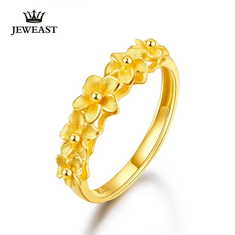 24K Pure Gold Ring Real AU 999 Solid Gold Rings With Upscale 
