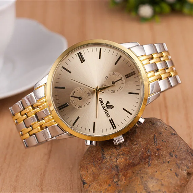 Мужские круглые кварцевые наручные часы с циферблатом Бизнес Стиль сплав ремешок повседневные часы LL@ 17
