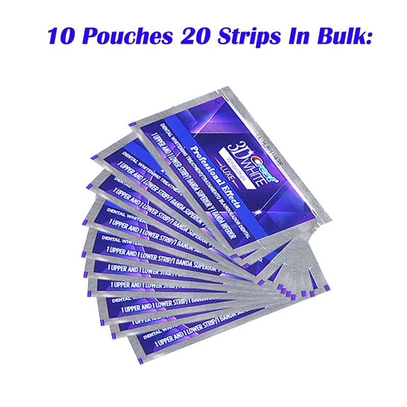 6 Crest 3D White Teeth Whitestrips Luxe Professional Effect 20 pouches 1 Box Original Oral Hygiene Teeth Whitening Strips