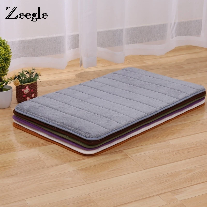 Мягкий дверной коврик Zeegle Memory Foam, уплотненный Противоскользящий коврик для ванной комнаты, водопоглощающий коврик для кухни, прикроватные коврики для ног