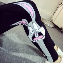 plus size legging women summer style 2017 feminina Cartoon leggings thin outer wear cute sweet stretch pants female A0699