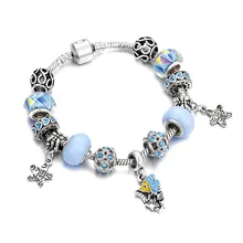 Богемия браслет цепочка браслет на запястье амулет кулон Рыба Фламинго Корона помада DIY Браслеты европейские ювелирные изделия подарок для женщин