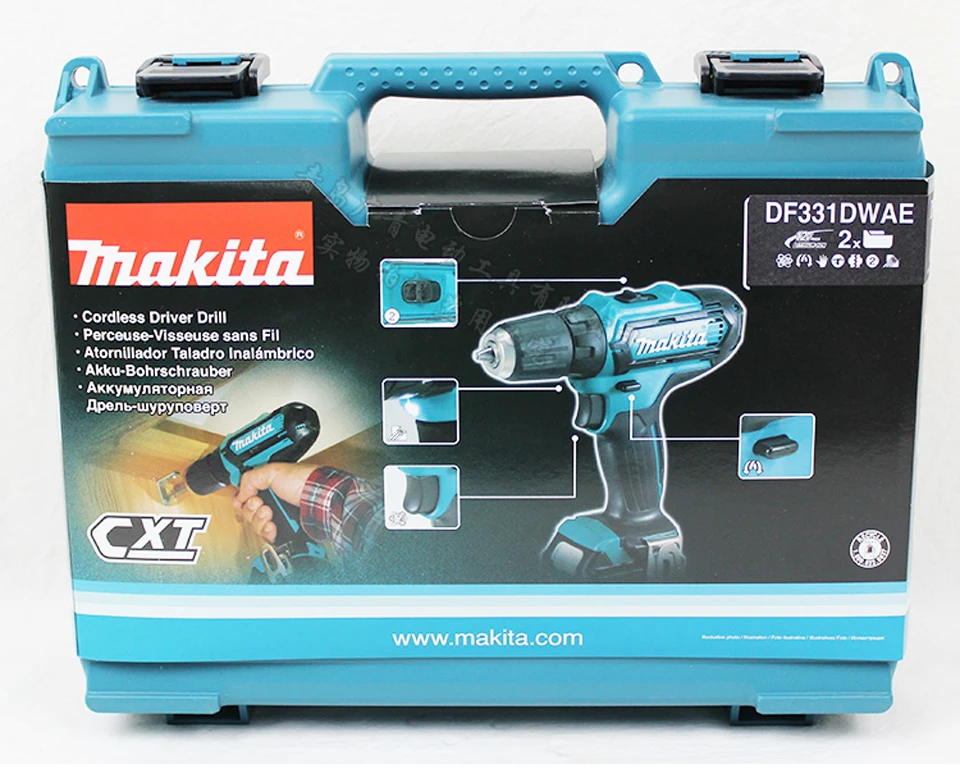 Япония Makita DF331DWAE/ME/YE зарядка дрель литиевая батарея дрель Электрический шуруповерт 30/14N. m