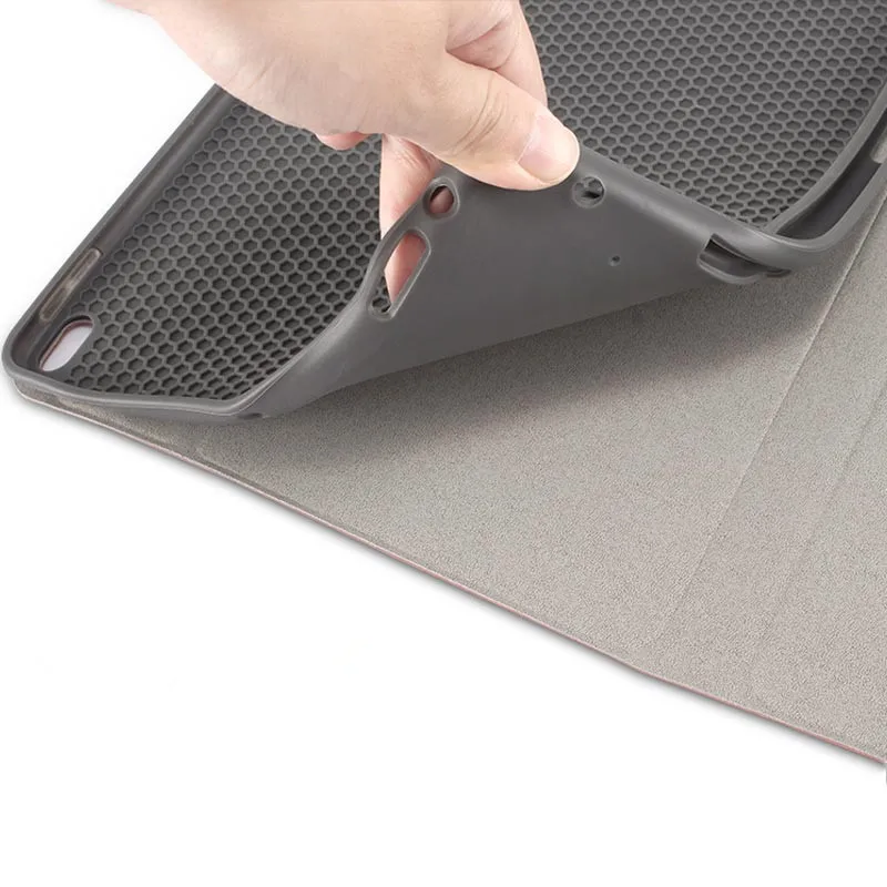 Магнитный силиконовый чехол с подставкой для задней панели, тонкий противоударный чехол для Apple iPad Pro 12,9 aс держателем карандаша, кожаный смарт-чехол