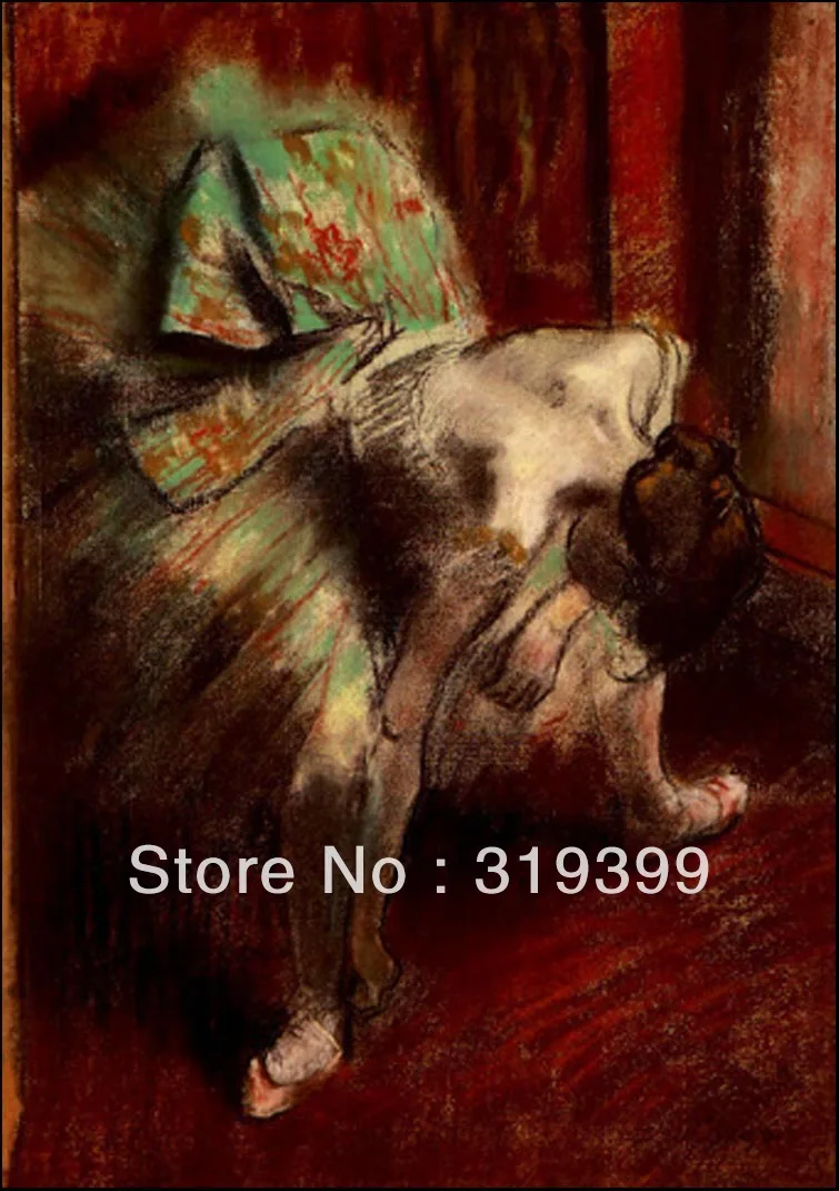 

Oil Painting Reproduction on Linen Canvas,Dancer in Green Tutu by edgar degas ,Free DHL Shipping,handmade,Top Quality