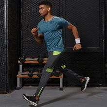 Брендовые спортивные штаны для бега, мужские полосатые дышащие штаны для фитнеса, тренировок, тренажерного зала, спортивные штаны для баскетбола, уличных пробежек