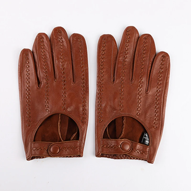 2108 Autumn New Men'S Cool Motorcycle Driving Single Leather Gloves Men'S Imported Sheepskin Gloves M063N-5