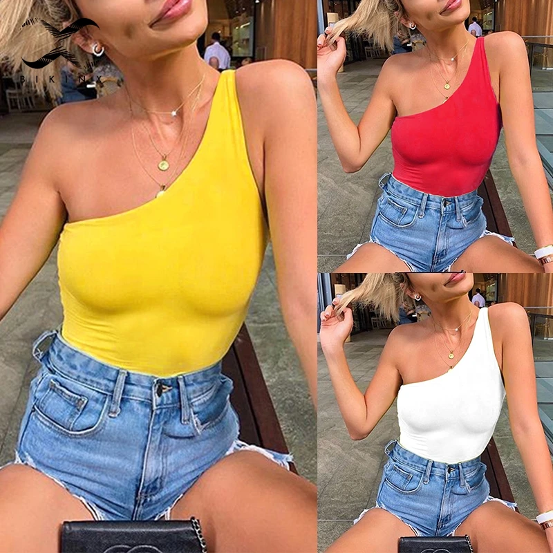 Bikinx цельные бикини на одно плечо 2019 mujer купальный костюм с высоким вырезом