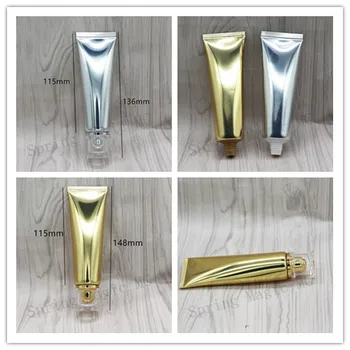 

50PCS 50ml Shiny Gold/Silver Soft Tube With Acrylic Screw Cap,Cream Cosmetic Packaging Tube 50g Plastic Soft tube Skin Care Hose