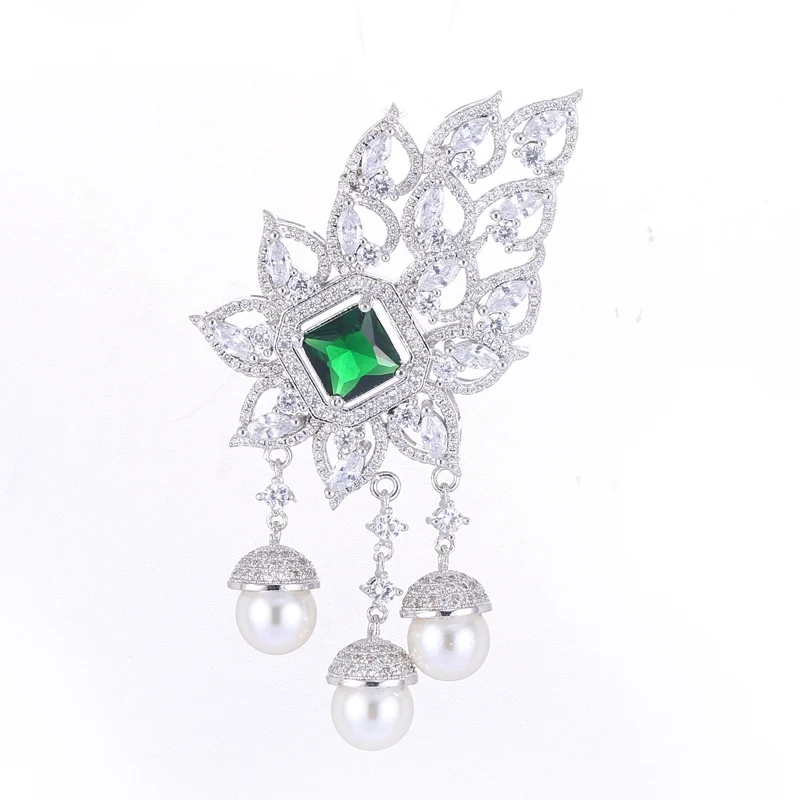 

DIY Pearl Jewelry Making Supplies Luxury Zircon Crystal Pearls Tassels Big Pendant For Making Long Necklace Jewelry Components