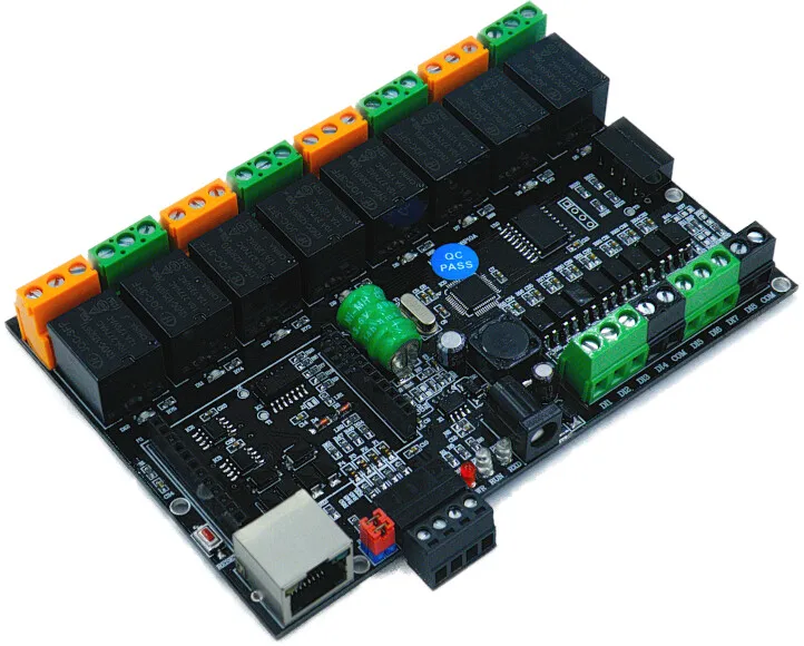 

8 in 8 out 10A Network Relay Smart Controller TCP IP UDP Ethernet Internet Network Switch WEB Android Remote Centralized control