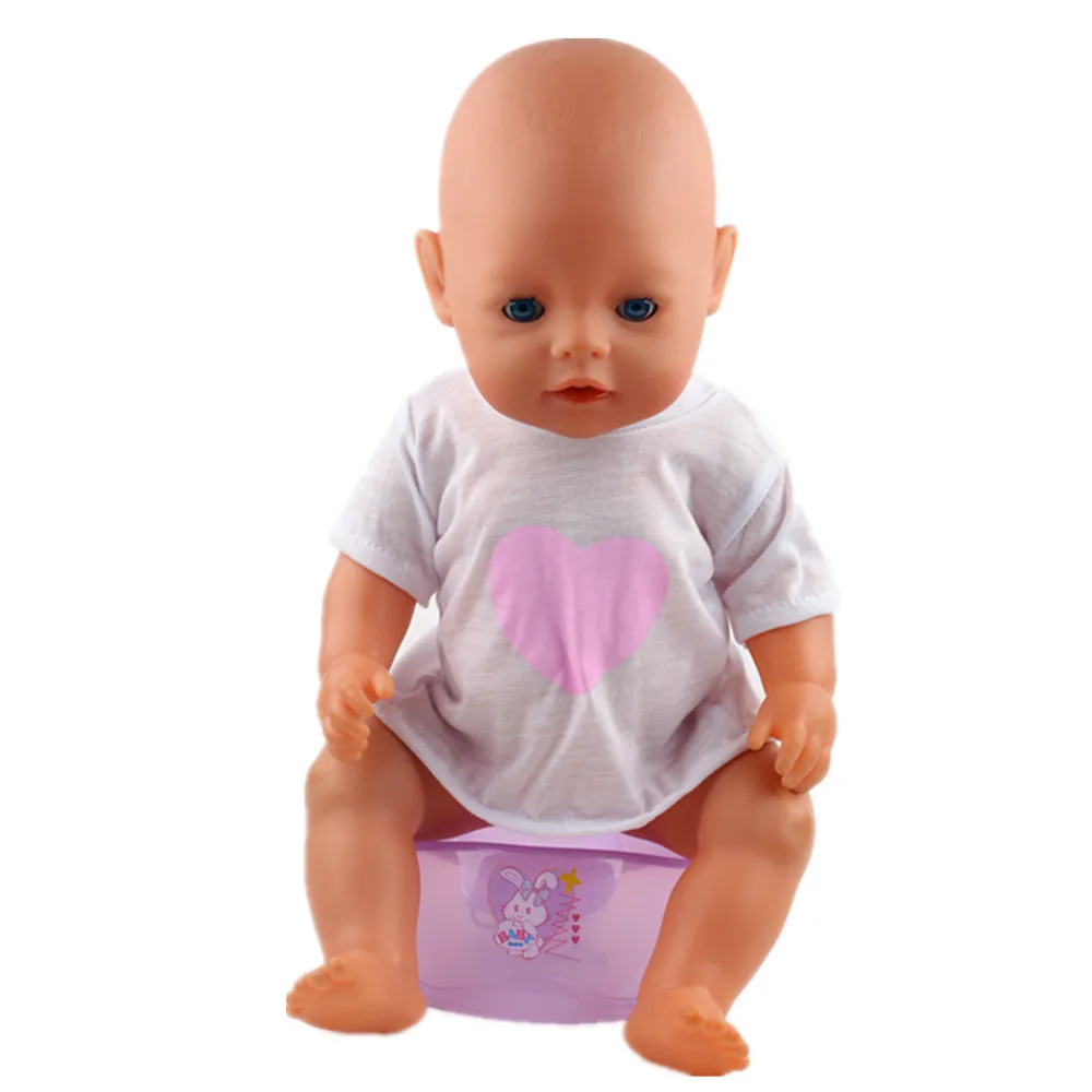 

T-shirt doll dress clothes Wear fit 43cm -, Children best Birthday Gift(only sell clothes) b716