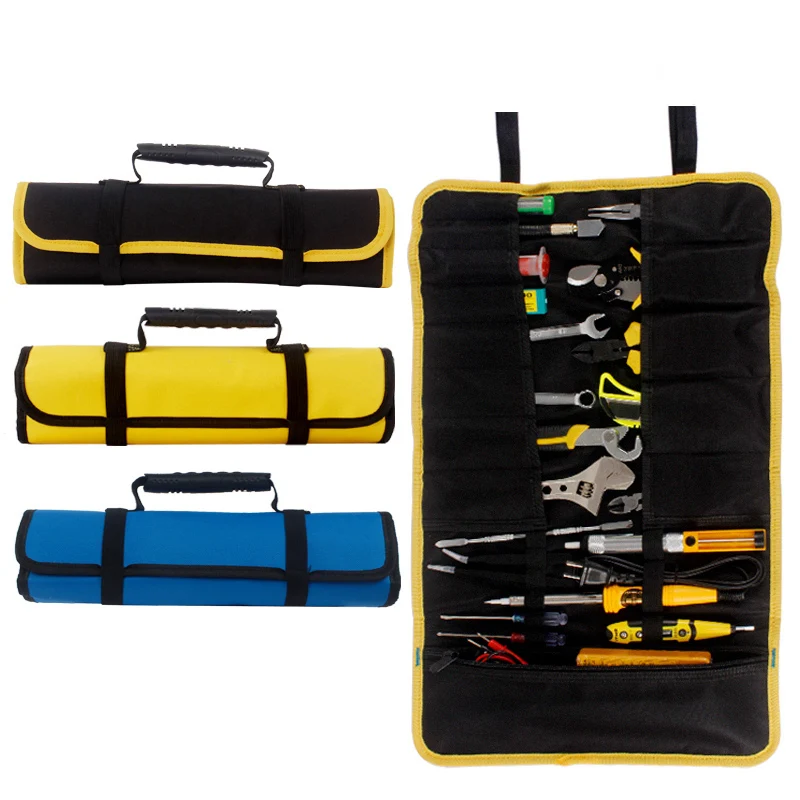 

Portable Carrying Handles Oxford Canvas Chisel Roll Storage Pocket tool Bags Multifunction Tool Bags Tool instrument Case