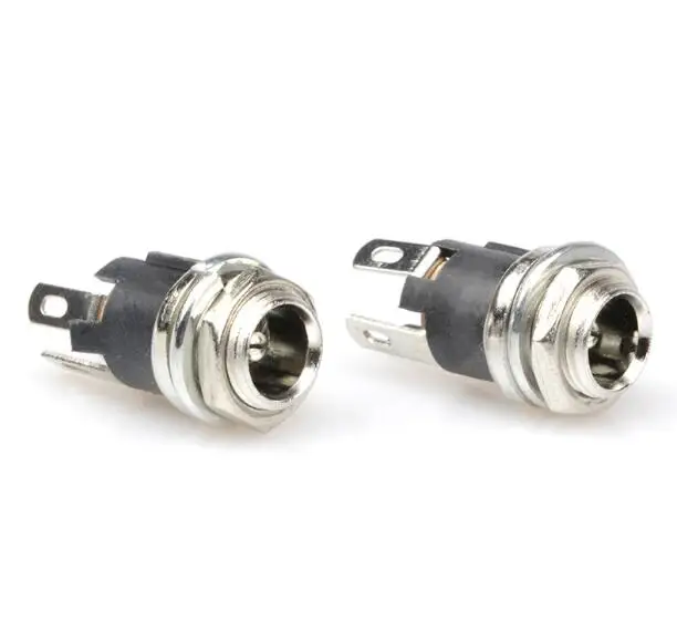 

Free shipping 10PCS/Lot DC-025M DC025M Power DC Socket/Jack connector With Nut DC5.5*2.1 5.5*2.1MM