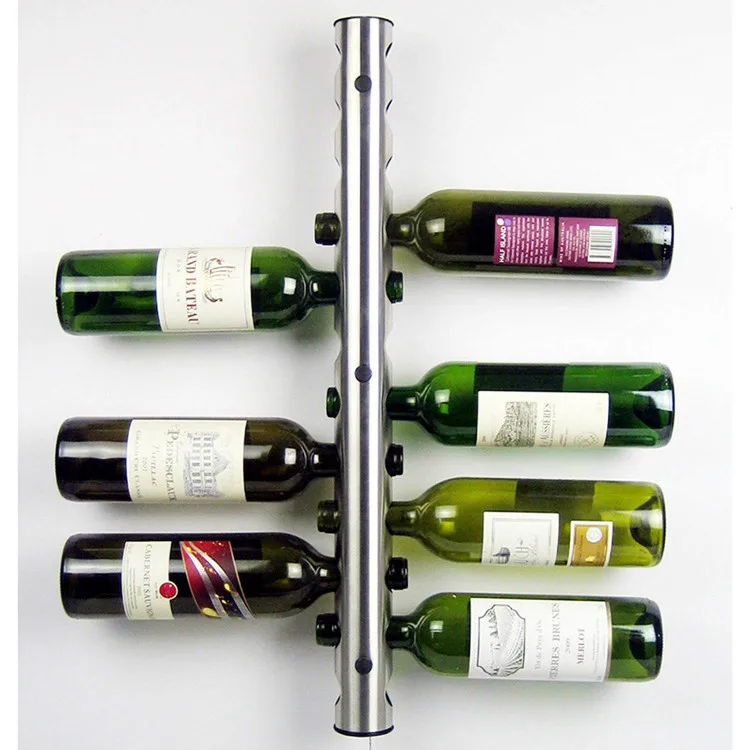 

Professional Wall-Mount 12-Bottle Wine Rack Wine Bottle Holder Stainless Steel Home Decor