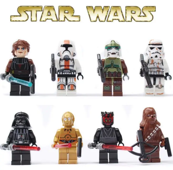 

80PCS Super Heroes Star Wars clone Dath vader C3po troopers mini-Brocks figure toys for children