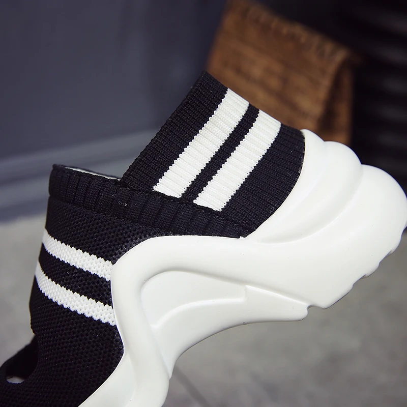  Woman  casual Walking shoes red color lady high increasing sandals breathable botas mujer lady shoes 