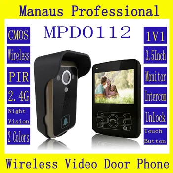 

Hot Sale Smart Home 3.5 '' Screen Video Door Phone,Remote Unlock 2.4GHz Video Digital Wireless Front Door Peephole Camera D112a