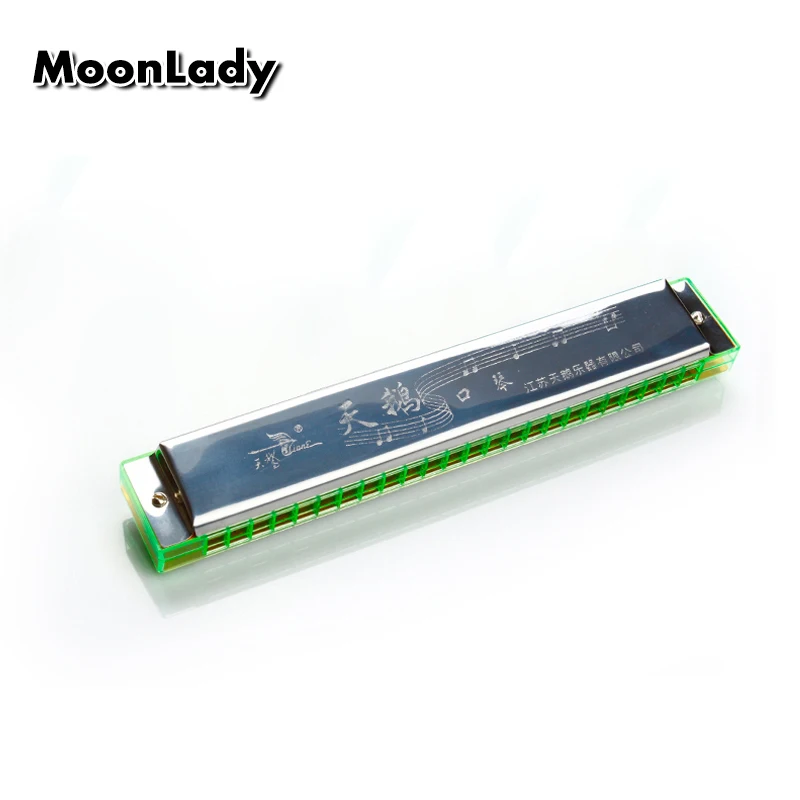 

Swan Tremolo Harmonica 24 Holes Instrument Professional Musical Harmonica Octave Harmonica With Plastic Case