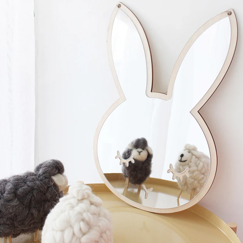 1pcs Nordic Cartoon Children Decorative Mirror Bathroom Baby Room