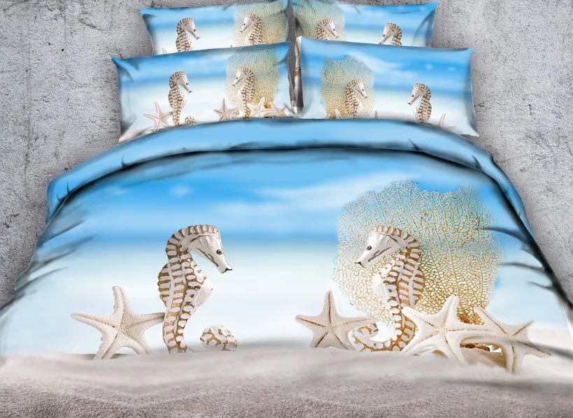 Beach Bedding Sets 3d Comforters Starfish Duvet Cover Bed In A Bag