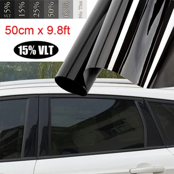 

for Car Window Glass Sticker Windows Tint Film Car Window 15% Black Tint Film Sun Shade UV Rejection