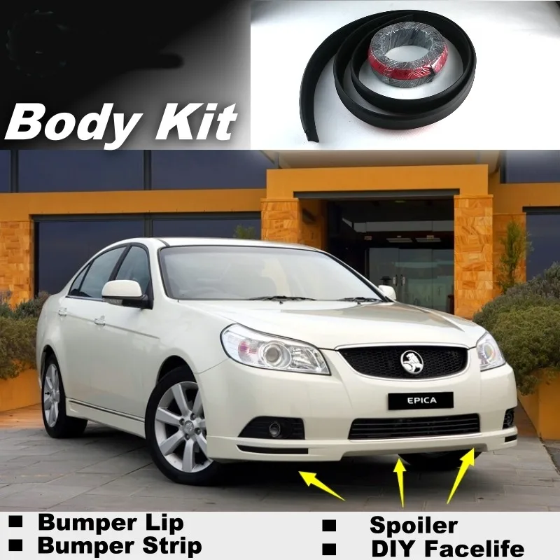 For Holden Epica Bumper Lip Lips TopGear Shop Spoiler For Car Tuning TOPGEAR Body Kit + Strip
